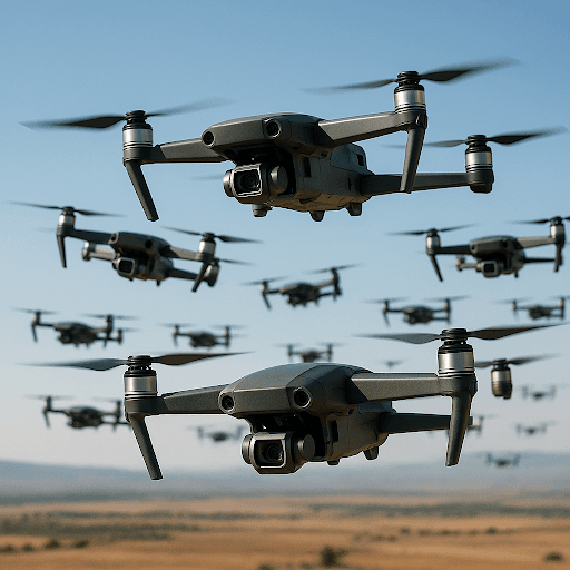 Drone monitoring crops